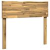 vidaXL Sengegavl med naturkant ROSTOCK Hvid 75 cm Massivt Akacietr&aelig;