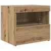 vidaXL Natskab Artisan Egetr&aelig; 50 x 40 x 45 cm Konstrueret tr&aelig;