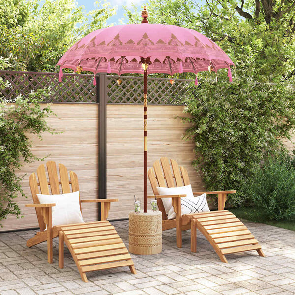 vidaXL Balinesisk Parasol Lyser&oslash;d 185 x 185 x 260 cm