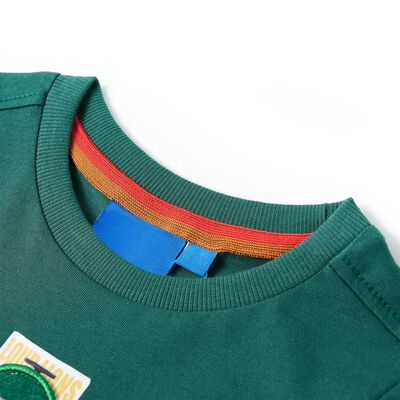 Langærmet T-shirt til børn str. 140 cm grøn
