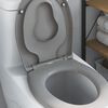 vidaXL Toilet s&aelig;de Gr&aring; 44,5 x 37,3 x 4,3 cm Duroplast