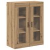 vidaXL Highboard med skuffe 2 pcs Artisan Egetr&aelig; Konstrueret tr&aelig;