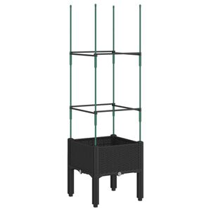vidaXL plantekasse med espalier 40x40x142,5 cm PP sort