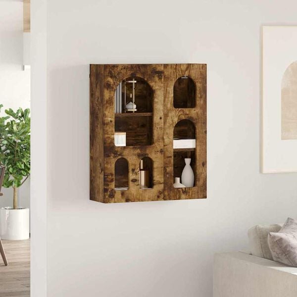 vidaXL H&aelig;ngeskab med hylde R&oslash;get eg 59 x 20 x 71.5 cm Konstrueret tr&aelig;