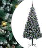 vidaXL Kunstigt juletr&aelig; med stativ Gr&oslash;n 210 cm PVC og St&aring;l og Plastik