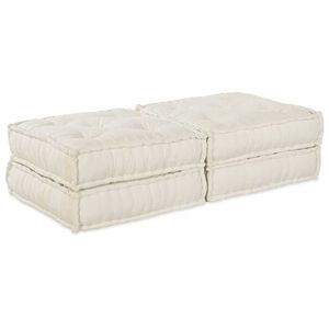 vidaXL Modulssofa Enhed 2 stk. Stof Cremefarvet 140 x 70 x 36 cm