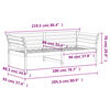 vidaXL daybed uden madras 90x200 cm massivt fyrretr&aelig; hvid