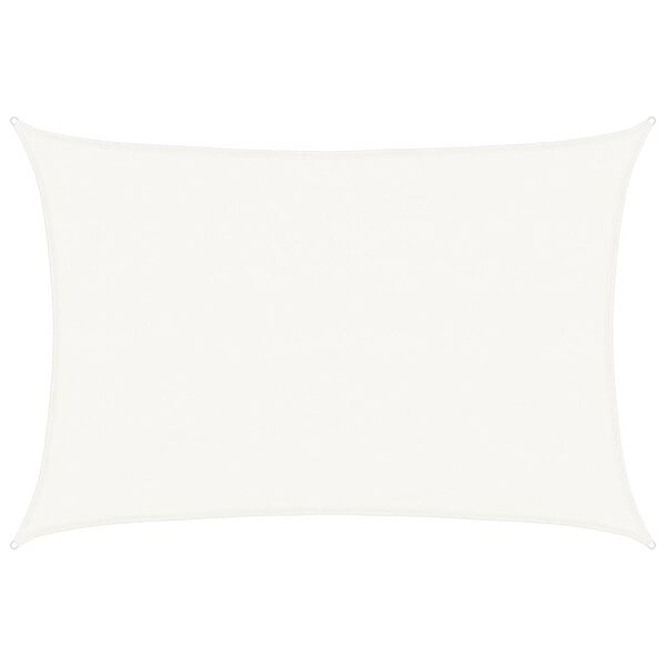 vidaXL solsejl HDPE rektangul&aelig;rt 4 x 6 m hvid