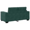 vidaXL Sofa 3 pcs Mørkegrøn Linned-blandet stof