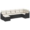 vidaXL Havesofa S&aelig;t Sort polyrattan