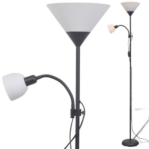 vidaXL gulvlampe sort