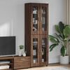vidaXL Highboard FLORIN Brun eg 60 x 35 x 182 cm Konstrueret tr&aelig;