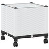 vidaXL Havekrukke med hjul Hvid 40 x 40 x 44 cm PP