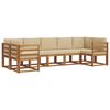 vidaXL Udend&oslash;rs sofagruppe med pude 7 pcs Naturlig og Beige