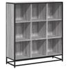 vidaXL bogreol 97,5x33x107,5 cm konstrueret tr&aelig; og metal gr&aring; sonoma-eg