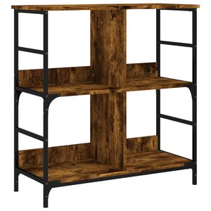 vidaXL bogreol 78,5x33x82 cm konstrueret tr&aelig; r&oslash;get egetr&aelig;sfarve