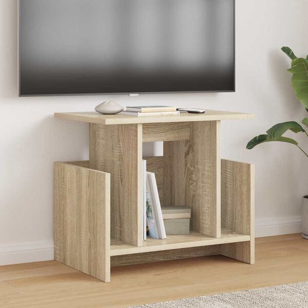 vidaXL TV-bord Sonoma eg 50 x 35 x 45 cm Konstrueret tr&aelig;