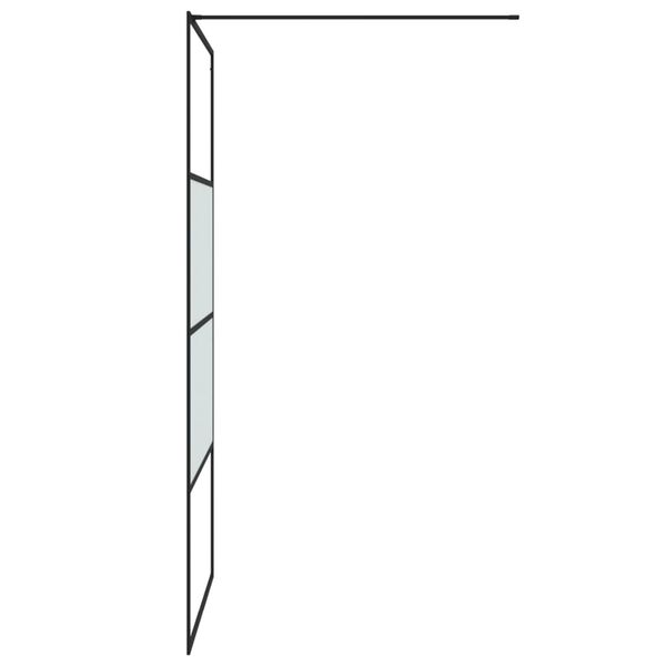 vidaXL brusev&aelig;g 100x195 cm halvmatteret sikkerhedsglas sort