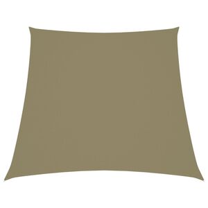 vidaXL solsejl 2/4x3 m trapezformet oxfordstof beige