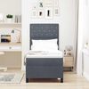 vidaXL LED Box Spring Bed med madras M&oslash;rkegr&aring; 80 x 200 cm Stof