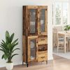 vidaXL Highboard Gammelt tr&aelig; 69,5 x 34 x 180 cm Konstrueret tr&aelig;