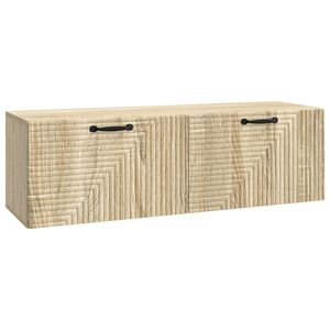 vidaXL V&aelig;gh&aelig;ngt TV-skab Sonoma-eg 98 x 31 x 30 cm Konstrueret tr&aelig;