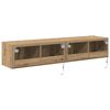 vidaXL TV v&aelig;gskab 2 pcs Artisan Egetr&aelig; 80 x 35 x 31 cm Konstrueret tr&aelig;