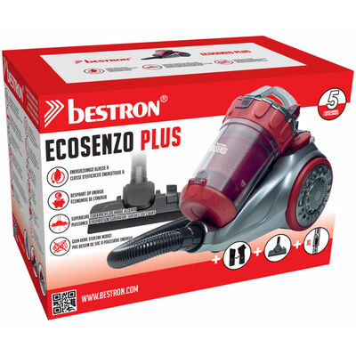 Bestron poseløs støvsuger Ecozenzo Plus rød og sølv ABL930SR