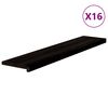 vidaXL trappem&aring;tter 16 stk. brunsort 120x30x2 cm massivt egetr&aelig;