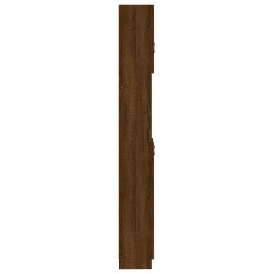 vidaXL badeværelsesskab 32x25,5x190 cm konstrueret træ brun egetræ