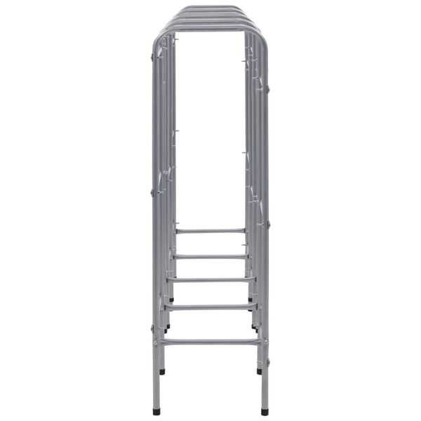 vidaXL opbevaringsstativ til 12 kasser 190x33x116 cm st&aring;l s&oslash;lvfarvet