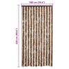 vidaXL insektgardin beige og lysebrun 100 x 220 cm chenille