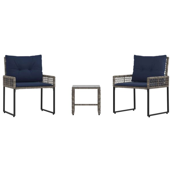 vidaXL Have m&oslash;bel s&aelig;t med pude st&aring;l