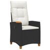 vidaXL L&aelig;nestol med teplade polyrattan