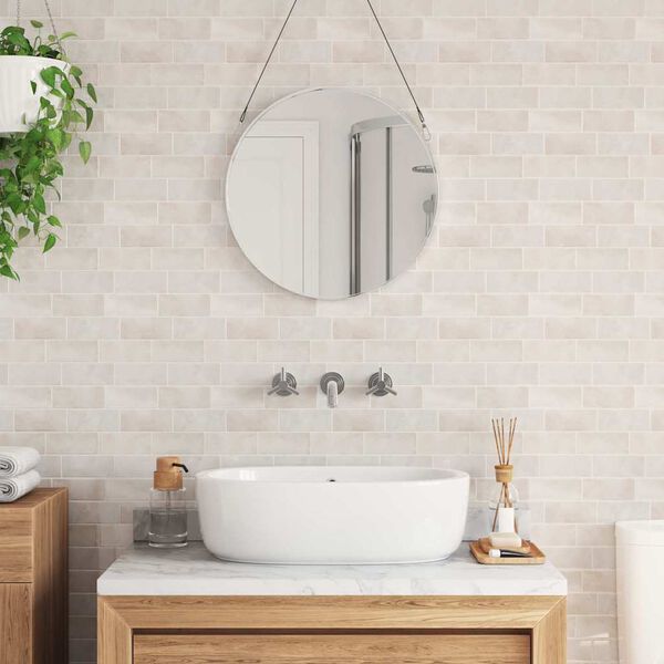 vidaXL Subway flise 10 pcs Beige marmor 29.4 x 21.4 cm