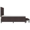 vidaXL Box spring seng med madras M&oslash;rk Brun 160 x 200 cm Stof