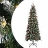 vidaXL Kunstigt juletr&aelig; Gr&oslash;n 210 cm PVC, plastik og st&aring;l