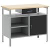 vidaXL Arbejdsb&aelig;nk Sort og gr&aring; 100 x 55 x 85 cm Ingeni&oslash;rtr&aelig; og st&aring;l