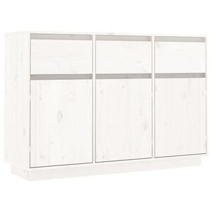 vidaXL sk&aelig;nk 111x36x75 cm massivt fyrretr&aelig; hvid