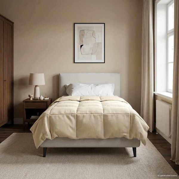 vidaXL Hel&aring;rs dyne Quilting Creme 155 x 220 cm Mikrofiber