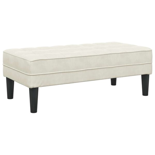 vidaXL Sofa S&aelig;t med pude 2 pcs Creme Polyester