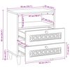 vidaXL Natskab med skuffe Beige 50 x 33 x 62 cm Massivt akacietr&aelig;
