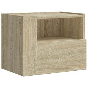 vidaXL v&aelig;gh&aelig;ngt sengebord 45x30x35 cm sonoma-eg