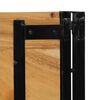 vidaXL sengegavl 180 cm massivt akacietr&aelig; og jern
