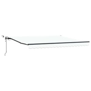 vidaXL Udtr&aelig;kkelig markise Hvid 400 &times; 300 cm Polyester