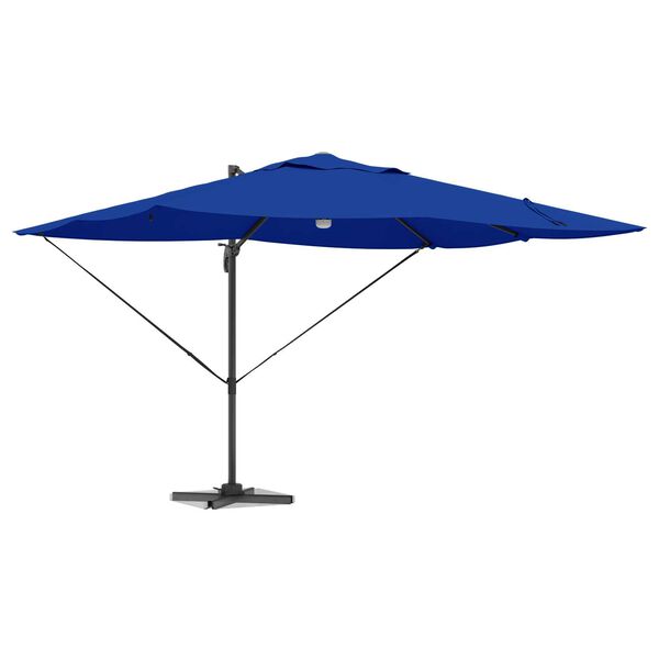 vidaXL Kantilever Roma Parasol Blå og Sort 352 x 251 x 265 cm
