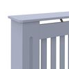 vidaXL Radiatorcover 2 pcs Grå 112 x 19 x 81,5cm Konstrueret træ