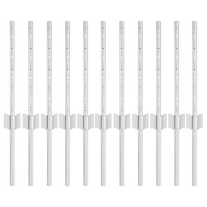 vidaXL Hegnsp&aelig;l 11 pcs S&oslash;lv 40 cm St&aring;l