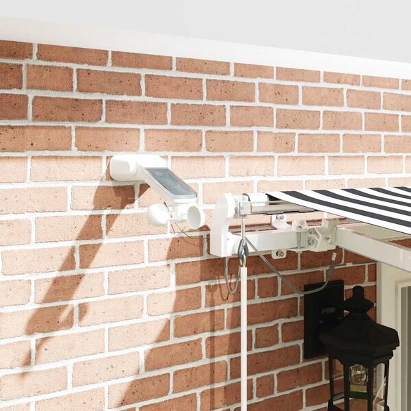 vidaXL markise m. LED 400x300 cm automatisk betjening antracitgr&aring; hvid