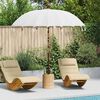 vidaXL Balinesisk parasol med base 260 210-220 cm